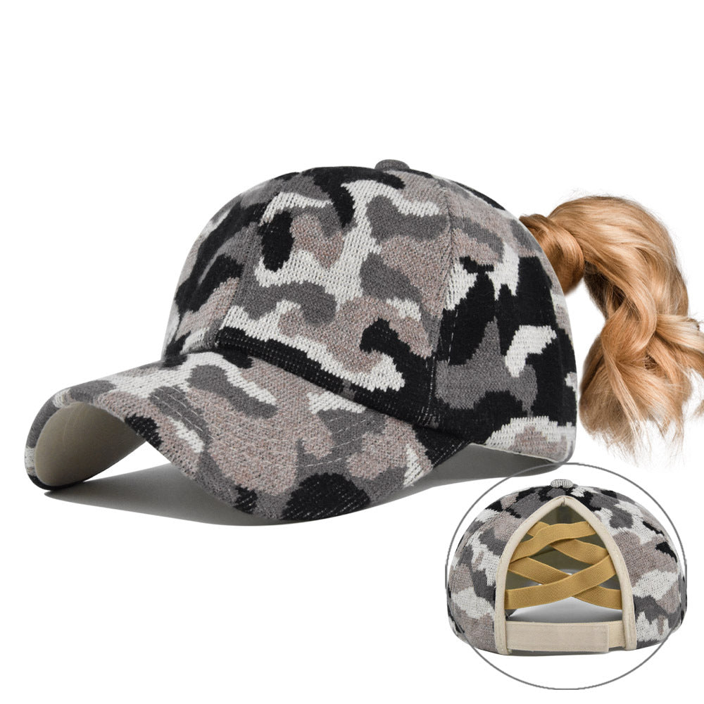 Wholesale Cotton Winter Ponytail Knitted Hat